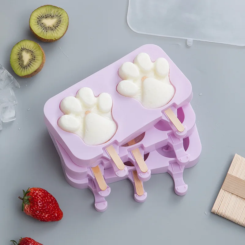 Милая форма для льда силиконовая мороженого мультяшная домашняя Фруктового