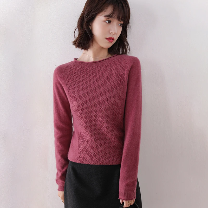 adishree 2020 woman winter 100% Cashmere sweaters and autumn knitted Pullovers High Quality Warm Female thickening O-neck