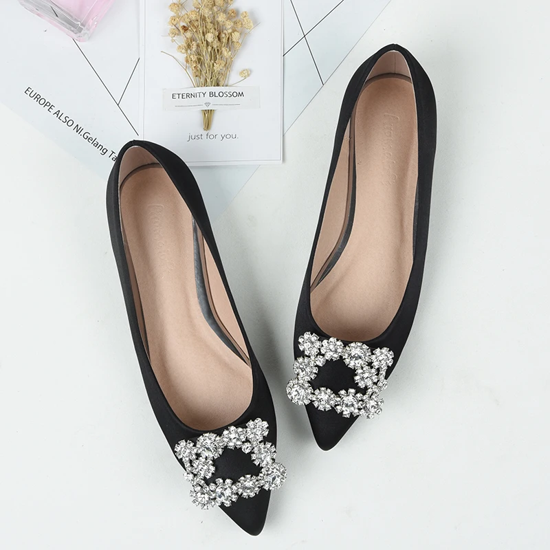 Брендовые дизайнерские женские свадебные туфли с острым носком размера плюс