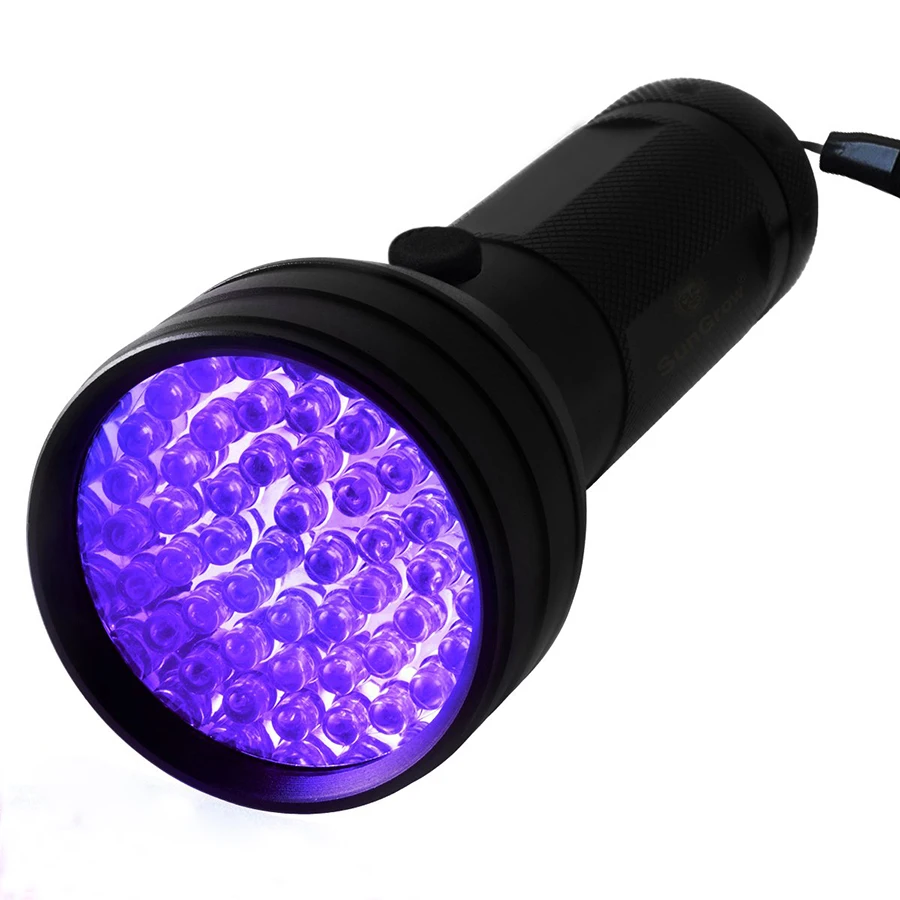 

51Led 395nm UV Led Flashlight Black light Ultra Violet Torch Light Lamp Blacklight Detector for Dog Urine Pet Stains and Bed Bug
