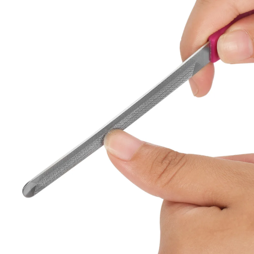 Двусторонняя пилка для ногтей из нержавеющей стали брикет омертвевшей кожи