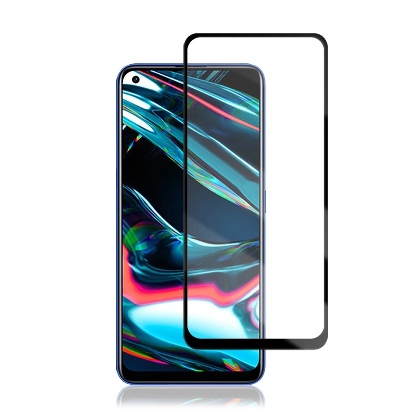 

Защитная пленка для экрана OPPO Realme 8 Pro 8i realme8 5G 9H, закаленное стекло для Realme Q3i Q3 Pro с черными краями, защитное стекло