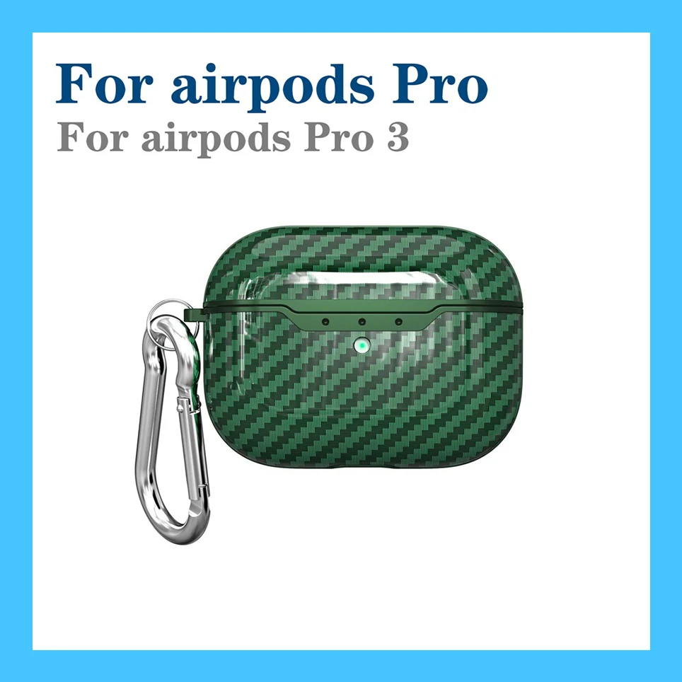 A3 Чехол fundas для AirPods, чехол для Air Pods Pro 3, чехол для наушников, роскошный чехол из углеродного волокна/кожи личи, силиконовый чехол для Air Pods 1/2, чехол - Цвет: A3