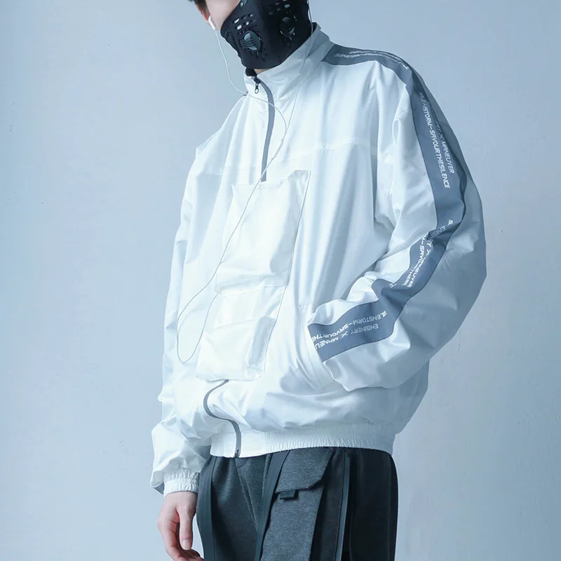 Женская Светоотражающая куртка для бега в стиле хип-хоп | Мужская одежда