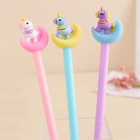 24pcs vintage kawaii moon unicorn gel pens cute stationery store funny rollerball school office supply accessory item material
