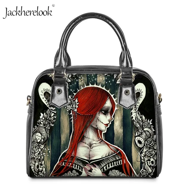 H7362DL Jackherelook Рождественский кошмар Сумочка для леди большая кожаная сумка женская сумка через плечо девушка должна сумки классный подарок на Хэллоуин - Цвет: H7362DL