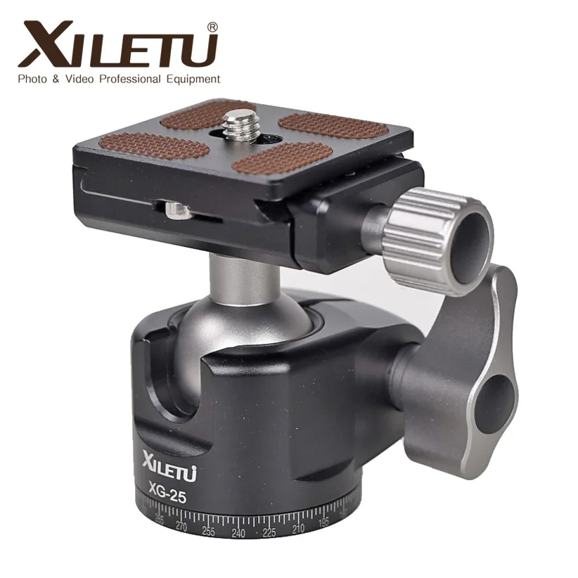 

XILETU XG-25 Camera Panoramic Tripod Ball Head 360 Degree Quick Release Ballhead Mount Aluminum Alloy Ball Head With 1/4 Screw