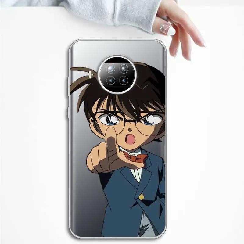 

anime Detective Conan Phone Case Transparent for Xiaomi mi Redmi note 10 t 8 9 pro lite 11 Samsung S 8 9 10 20