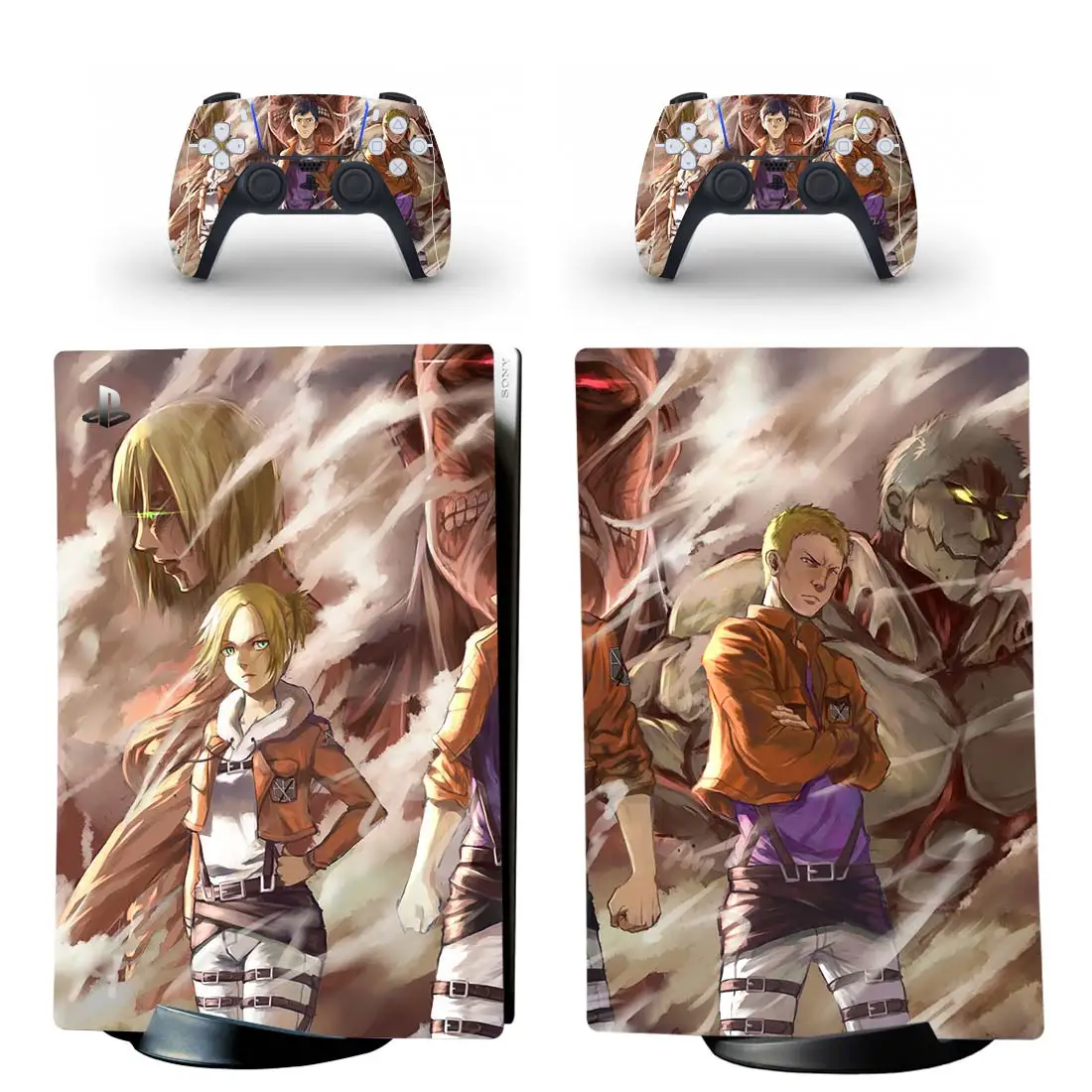 Наклейка атака на Титанов PS5 Виниловая наклейка для консоли PlayStation 5 и