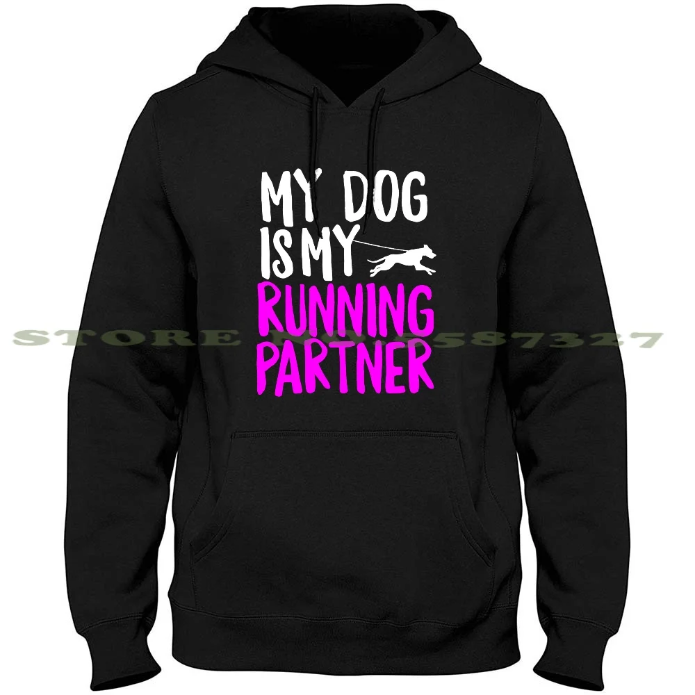

Толстовка с капюшоном My Dog Is My Running Partner, свитшот для мужчин и женщин, для мужчин, для любителей собак Canicross, подарок для ее пробежек, для мужчин ...
