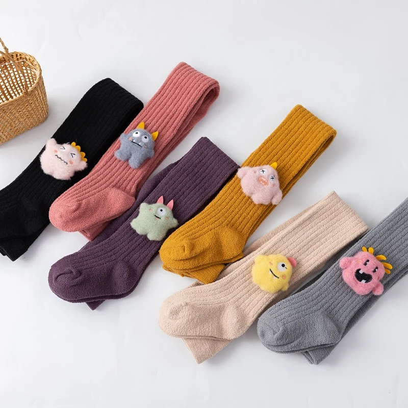 Мягкие теплые колготки для новорожденных девочек осень зима новые детские