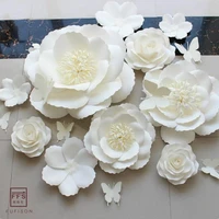 white paper flower background decoration three dimensional decoration party wedding shopwindow wall decoration