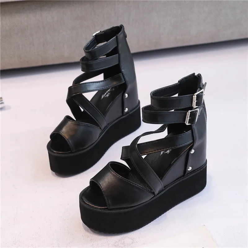 

Sexy Women Wedge Sandals Plus Size Summer Platform Shoes Woman Ankle Strap Gladiator Shoes High Heels Sandalias Mujer 2020