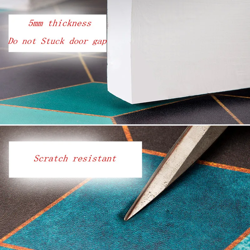 Противоскользящий коврик для кухни из искусственной кожи моющийся и