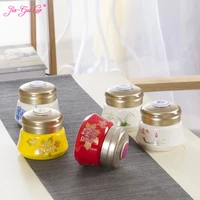 jia gui luo glazed ceramic tea caddies puer dried fruit sealed cans dried fruit portable travel tea box d081