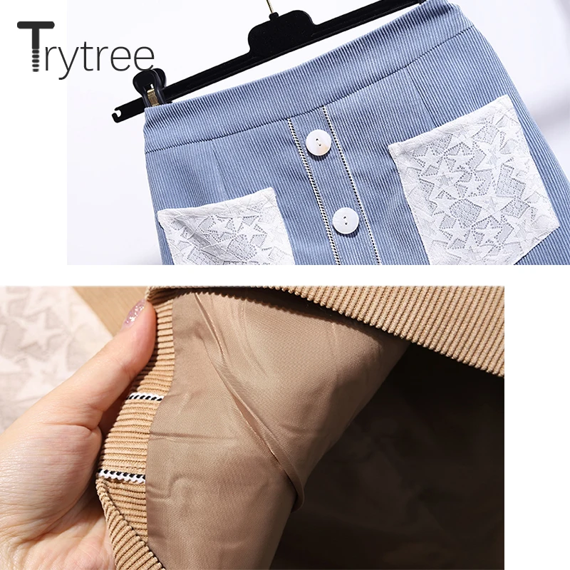 Осень зима 2020 комплект из двух предметов Trytree повседневный однотонный топ с