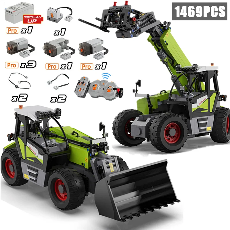 

MOC RC Car Building Blocks Engineering Truck Remote Control Bulldozer High-tech Electric Bricks Motor Set Children Toys For Boys