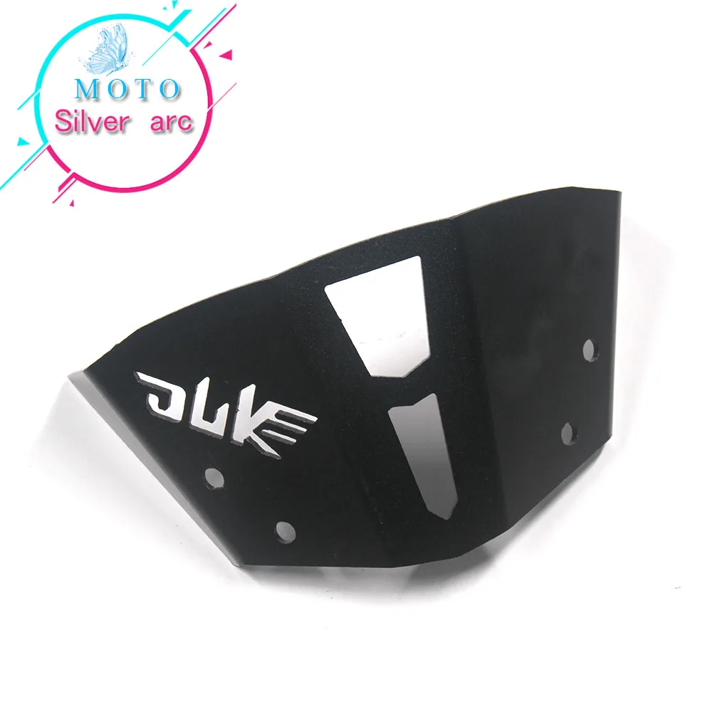 BLACK Мотоцикл алюминиевый мотоцикл ветровое стекло экран для KTM Duke 125 200 390 Duke Регулируемый поднимающийся прозрачный ветровое стекло ветровой экран - Цвет: BLACK