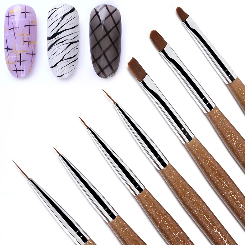 1 шт. УФ гель кисточка для ногтей кисть рисования подводка глаз смешанные размеры