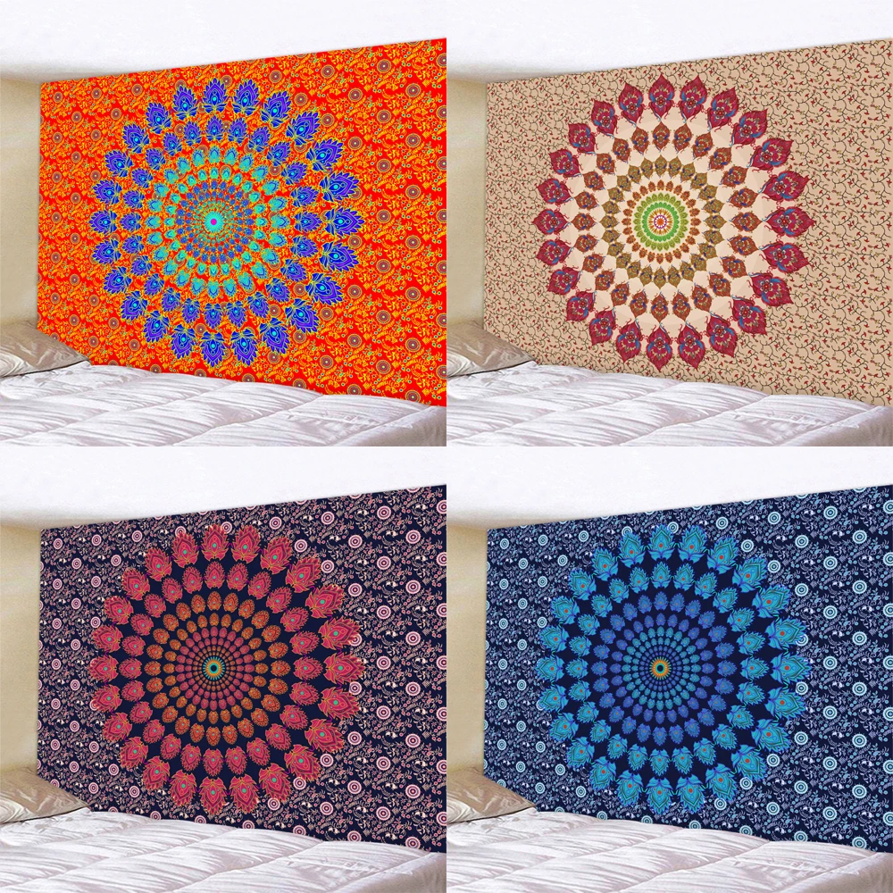 Индийский большой размер Мандала украшение дома гобелен хиппи богемная