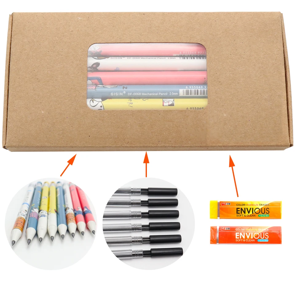 Набор механических карандашей 2 0 мм 2B 8 шт. |