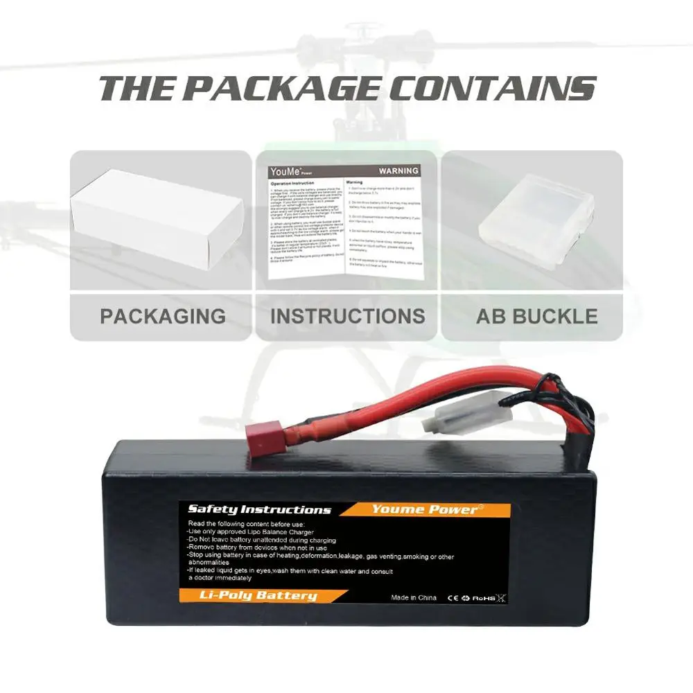 2 шт youme 111 v 5200mah 3s lipo battery xt60 deans t ec3 hard чехол для trx 18 вн