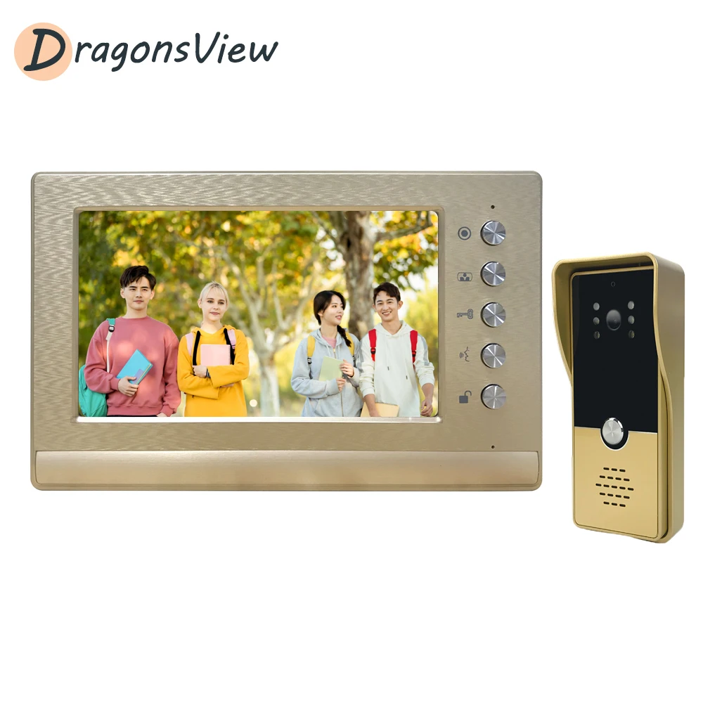 Dragonsview Dua-Weg Video Deur Intercom Bedrade Deurbel Telefoontje Panel Camera Voor Huis Villa Building Appartement