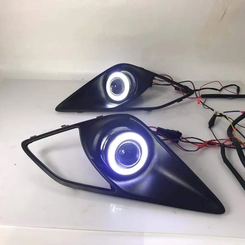 RQXR противотуманная фара вождение свет в сборе для toyota 86 cob angel eye светодиодные дневные ходовые огни сигнал поворота