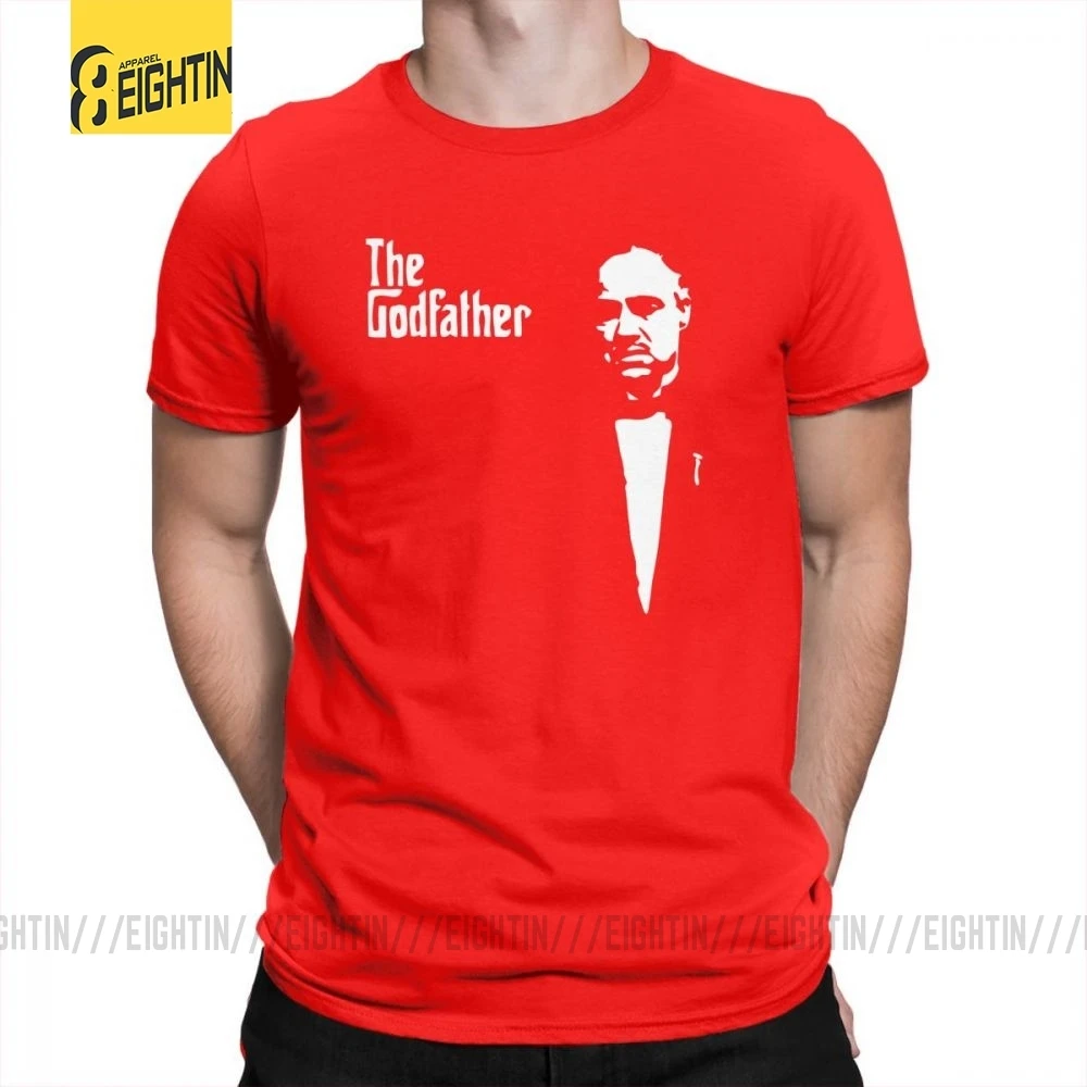 Gomorra godorra Godfather футболки с круглым вырезом мужские хлопковые футболки повседневные с коротким рукавом популярного размера плюс дышащие - Цвет: Красный