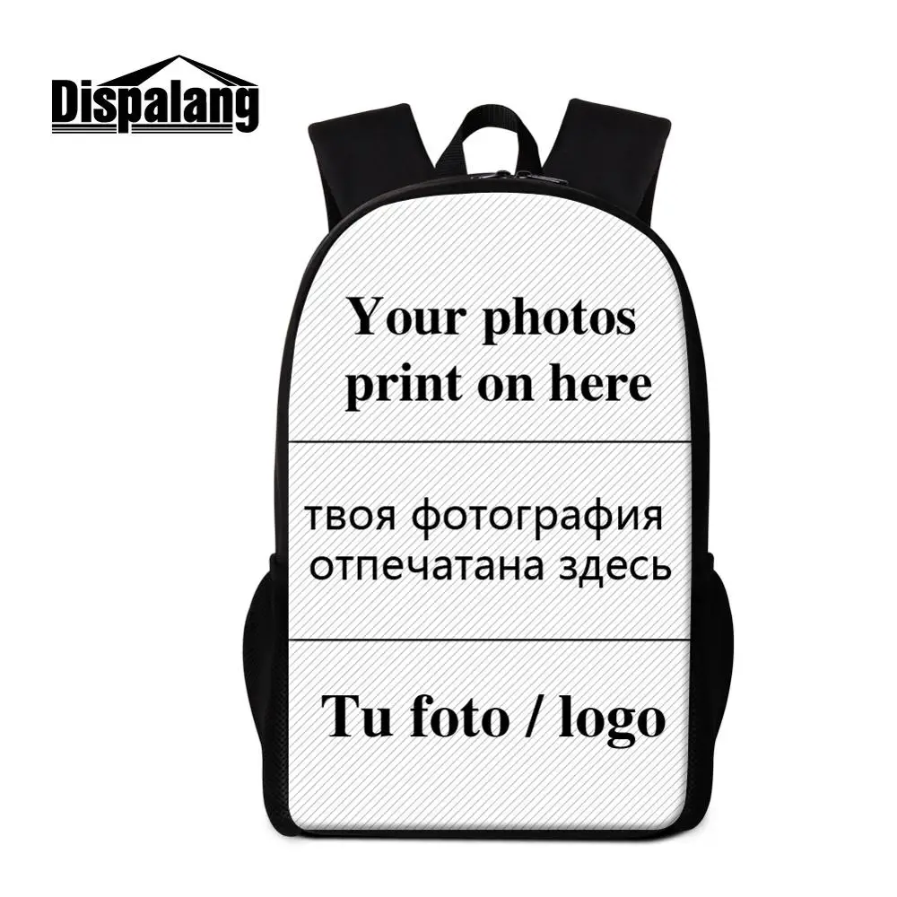 Школьный ранец Dispalang на заказ большой школьный с фото и логотипом сделай сам для