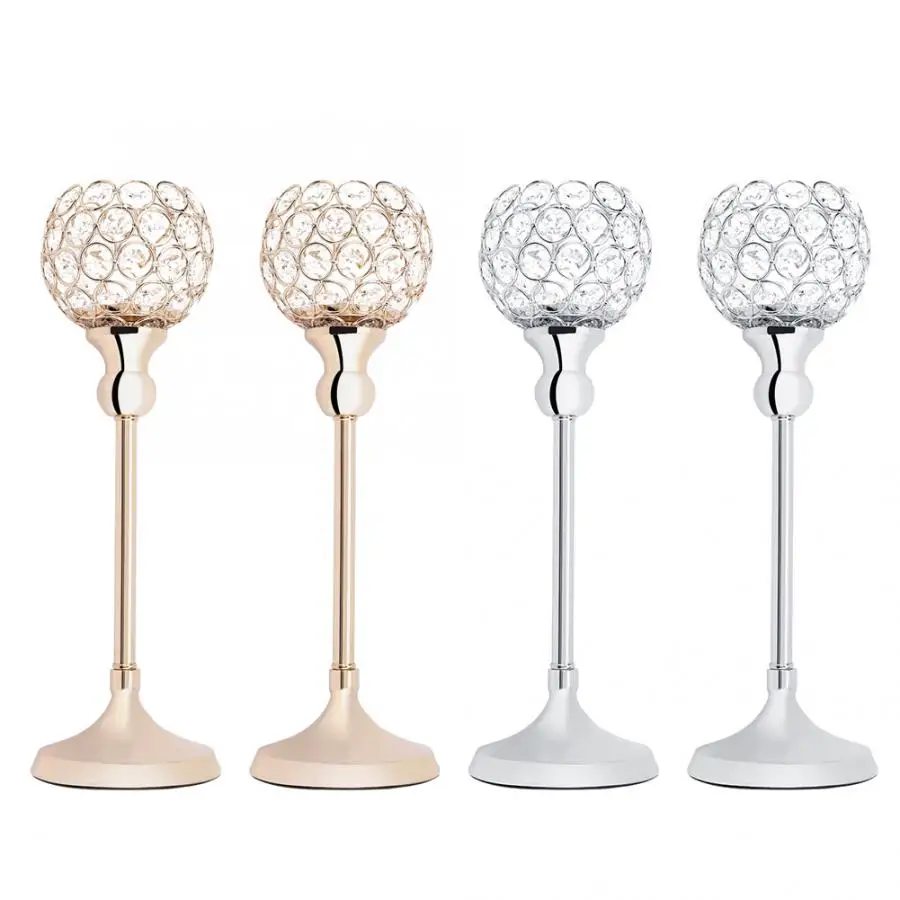 2 шт./компл. Кристалл полый Чай свет подсвечники украшение свадебного стола