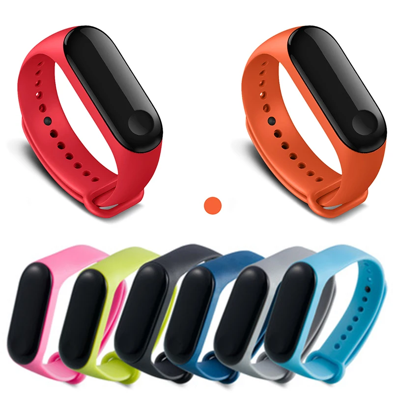Цветной ремешок для Mi Band 4 браслет Xiaomi 3 на запястье Band3 Miband спортивный наручных