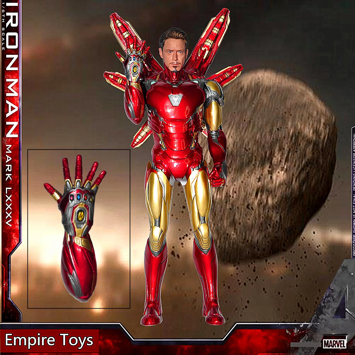 

Marvel Avengers Endgame Final Battle Statue Ironman Super Hero Iron Man MK85 1/6 Scale Collectible Figure Models Toys 33cm