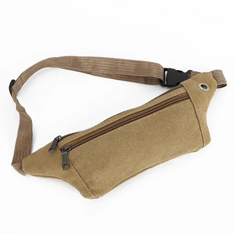 

Outdoor Riding Tear-resistant Canvas Waist Bag Casual Breathable Close-fitting Small Waist Bag Multifunctional Men And Women Gen