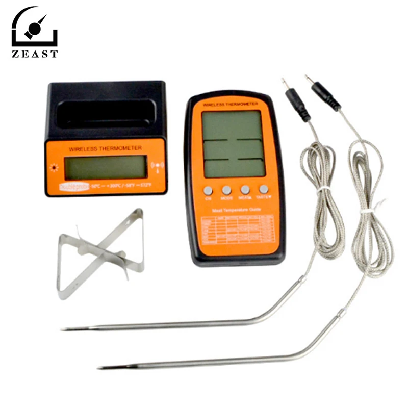 Беспроводной удаленный термометр для барбекю двойной зонд цифровой