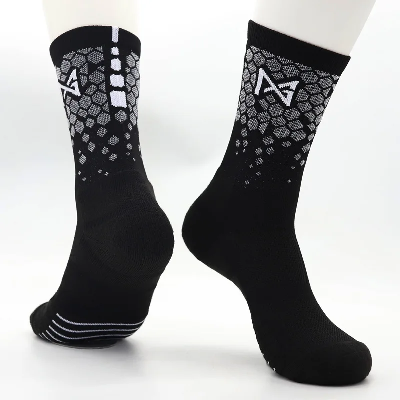 Носки до середины голени для взрослых профессиональные баскетболисты черные