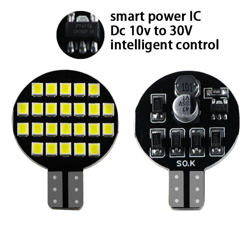 Супер 2W T 10 186 194 canbus led Круглый плана лампы 12V 24V авто Купол Чтение светильник