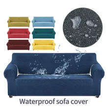 Universal Size Waterproof Solid Color Stretch All-Inclusive Cover Thickened European-Style Home Protector Covers 1/2/3/4 Seater