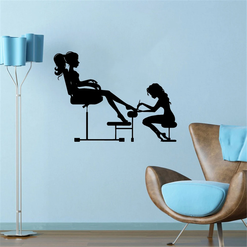 YOSLIFE модный Фотофон для девочек, виниловый художественный Настенный декор для маникюрного салона, водонепроницаемые съемные наклейки, фрески, обои OV15