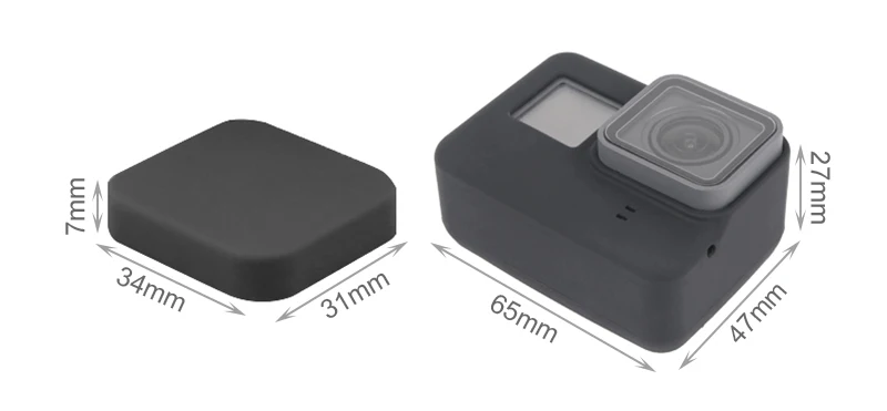 Для Go Pro аксессуар Мягкий силиконовый чехол+ крышка объектива Крышка для GoPro Hero 5 6 7 Black Hero 6 Hero 7 Экшн-камера