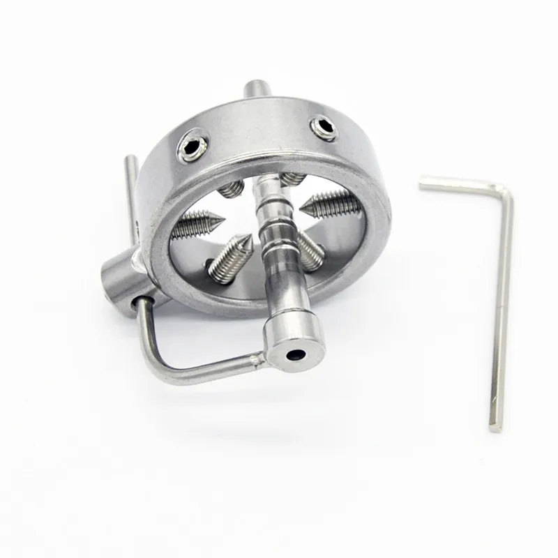 Нержавеющая сталь винтовые фиксирующие Кольца для пениса штепсельная Вилка Пояс