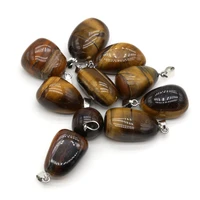 15x20 18x25 mm hot selling natural tiger eye stone irregular pendant diy charm making necklace bracelet jewelry 3 pieces