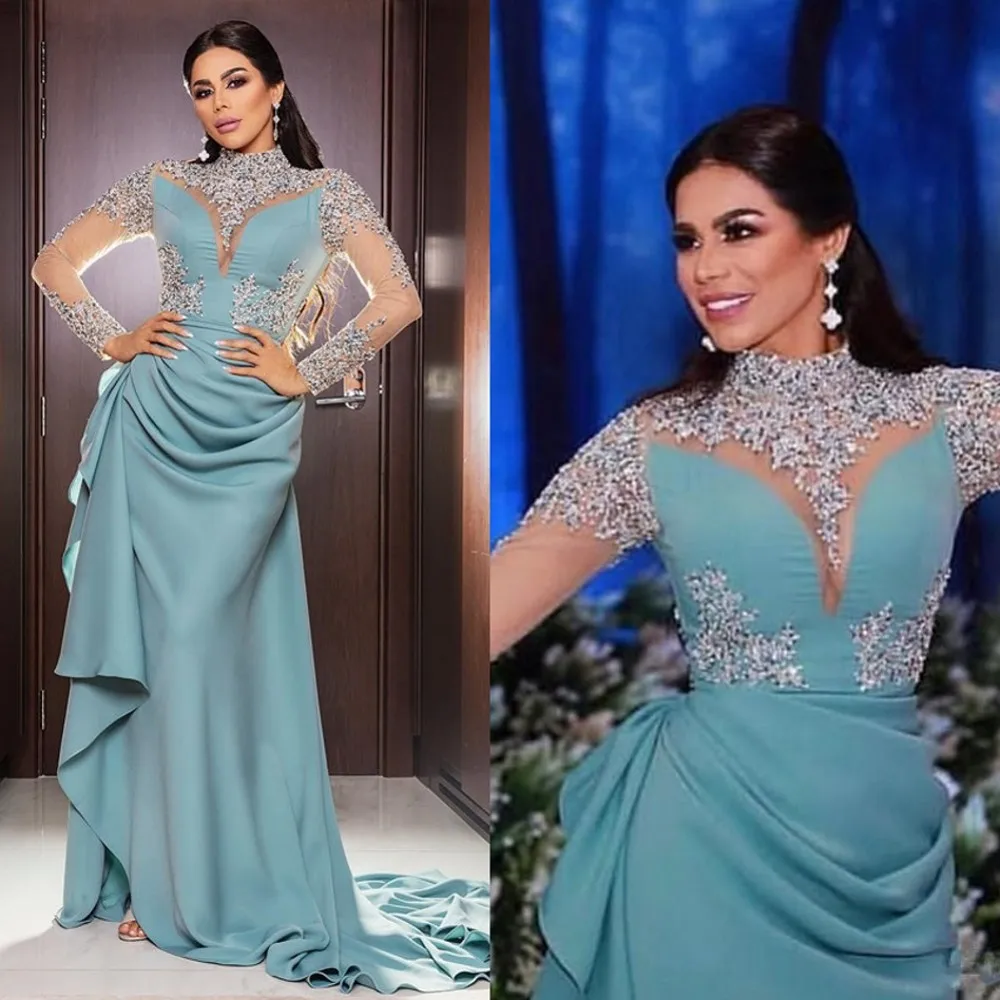 

Женское вечернее платье-русалка, длинное платье для выпускного вечера в арабском стиле, большие размеры, весна-лето 2020