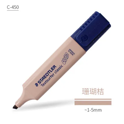 Coral orange 1 шт. Staedtler sharpie цветной хайлайтер 364 Детские макароны студентов с офисными бликами текст маркер для выделения ручка - Цвет: Coral orange