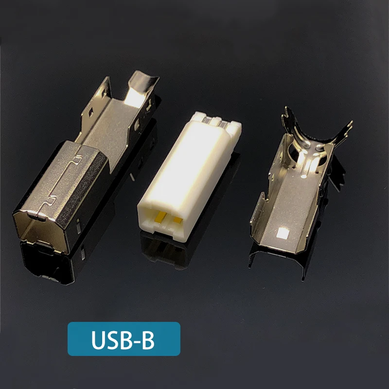 Высокое качество Серебряный медный сплав USB A B разъем Jack хвост Sockect Разъем Порт