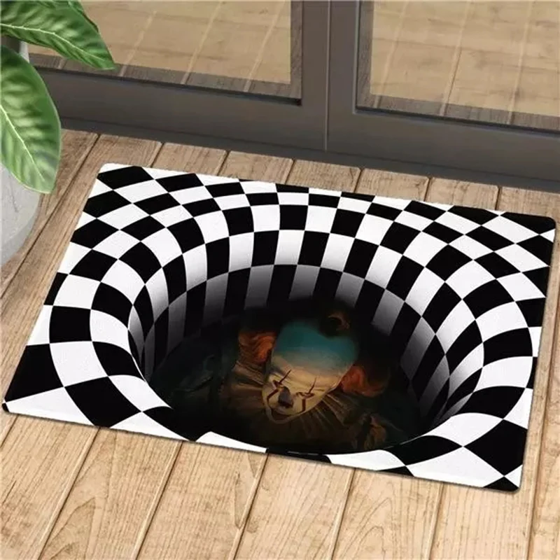 IT 3D Hole Doormat Caretive Vortex Illusion Stereo Vision Rug Living Room Bedroom Art Carpet CLH@8 | Дом и сад