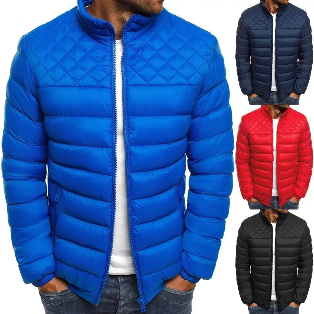 

Stylish Quilted Jacket Men Men Jacket Lightweight All Match Casual Quilted Cotton Coat