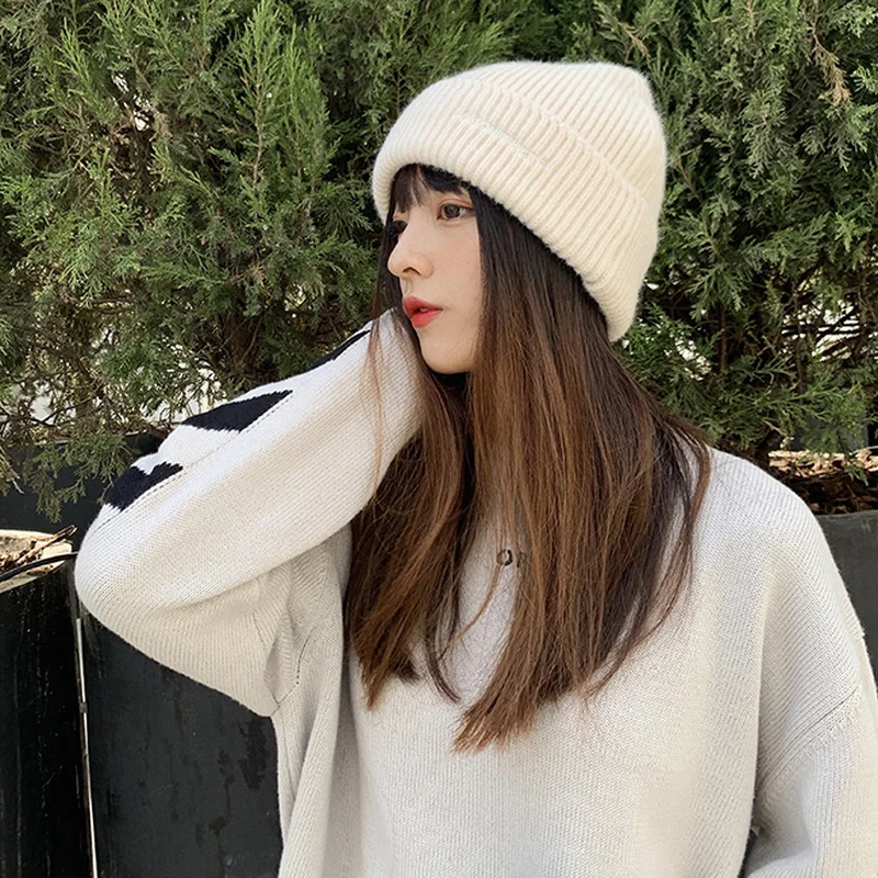

Bonnets for Women Wool Hat Women Designer Soft Waxy Knitted Earmuffs Woolen Hats for Men and Women In Autumn and Winter