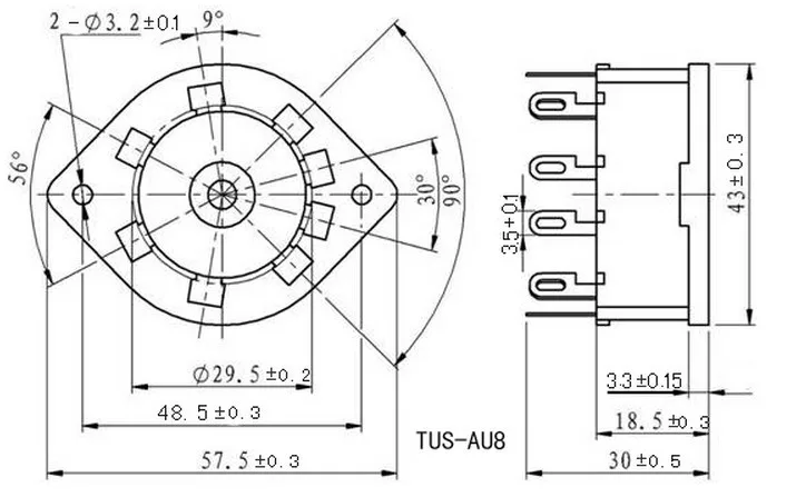 Бакелит ламповая панель TUS-AU8 TUS-AU8-G 8 pin с серебряным покрытием розетка для Z EL AZ AZ1