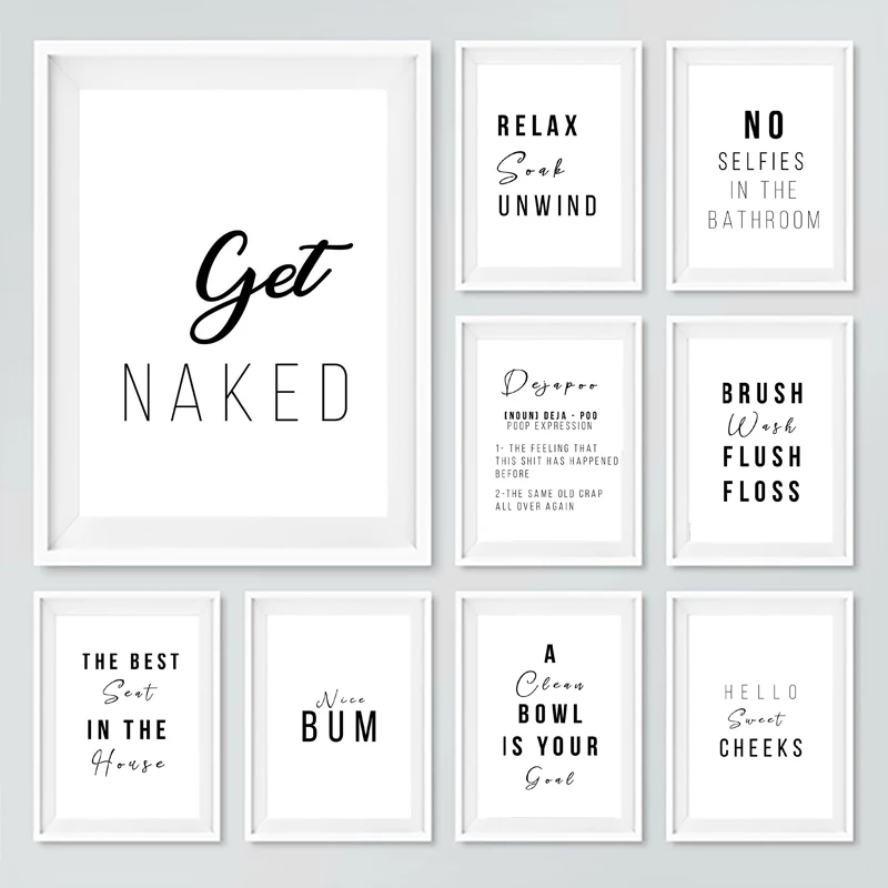 33 шт. забавные цитаты в ванной комнате современный дизайн туалет Вдохновляющие